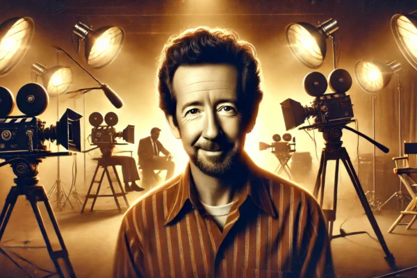 Tim Allen on a film set, reflecting his career in entertainment