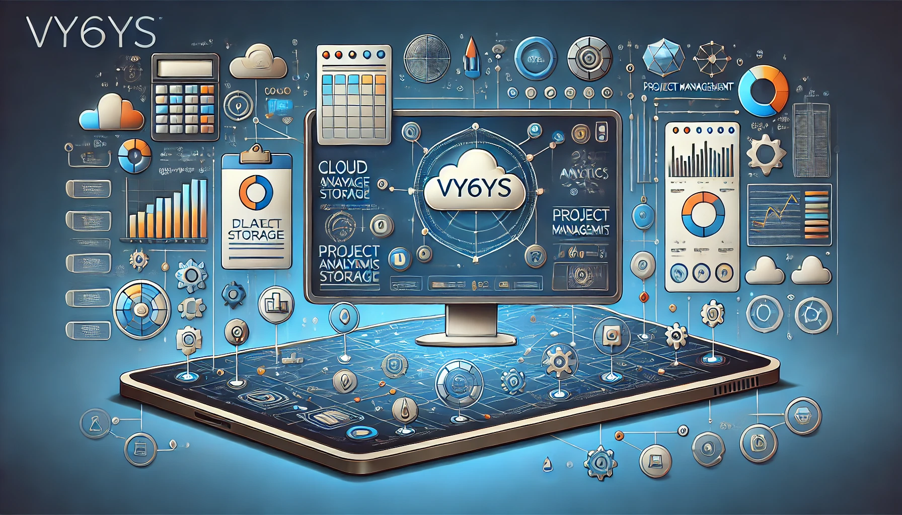 showcasing the features and services of the vy6ys platform.