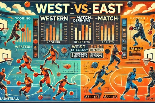 West vs East match player stats highlighting key performance metrics.