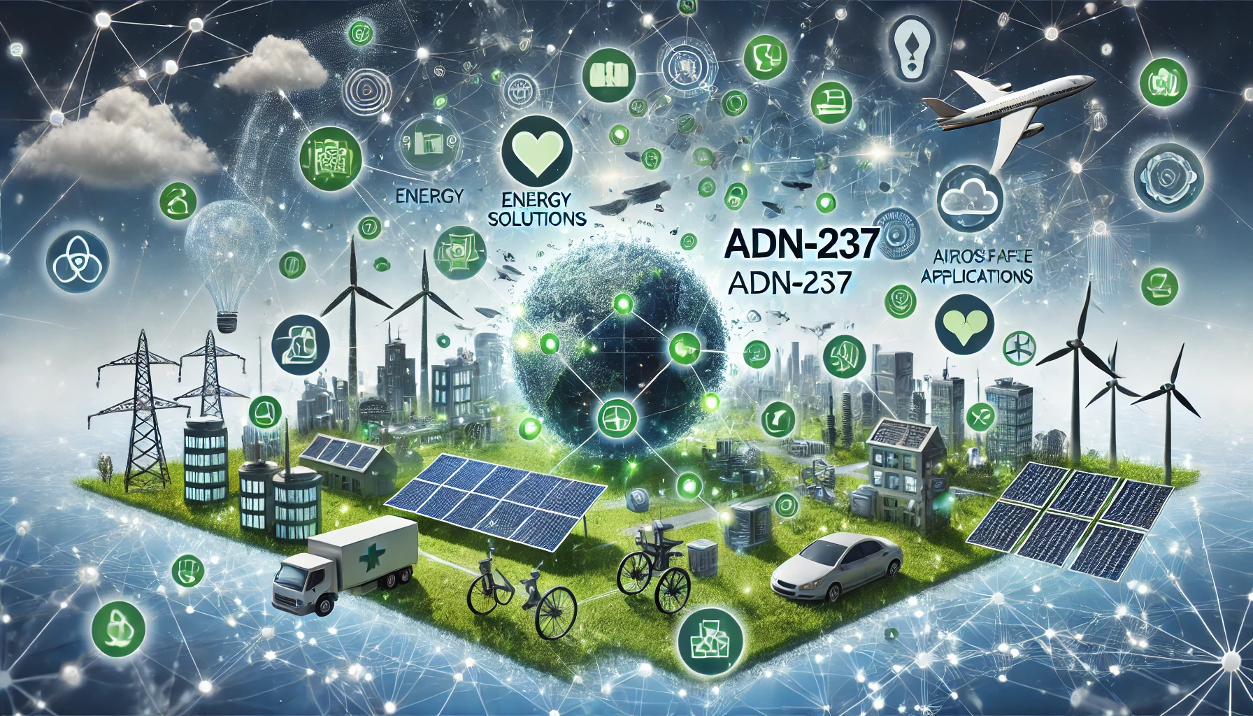 A detailed visualization of Adn-237 and its diverse applications in science, technology, and industry.