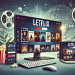 Letflix interface showcasing trending content and user-friendly design