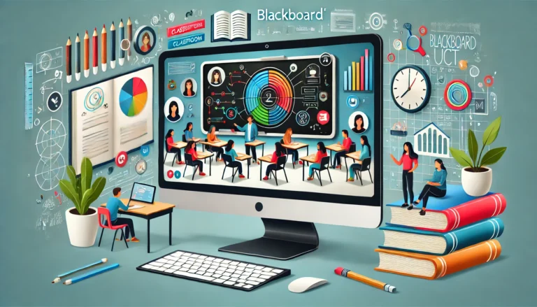 Blackboarduct interface with features for online learning and education tools