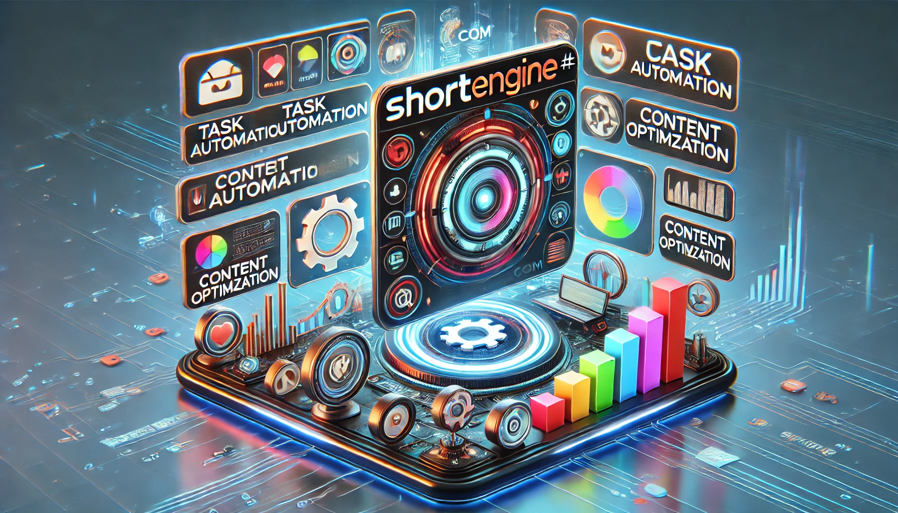 shortengine .com# features, showcasing its technological innovation and usability.