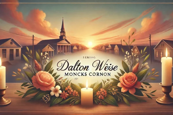 Dalton Weise Moncks Corner Obituary" featuring soft candlelight and heartfelt imagery.