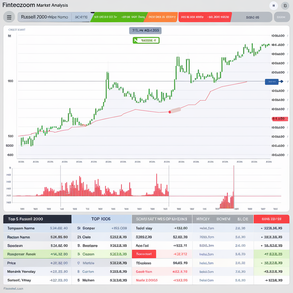 Fintechzoom.com Russell 2000 market analysis dashboard.