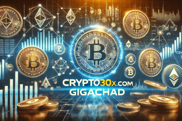 crypto trends with "crypto30x.com gigachad" as the centerpiece.