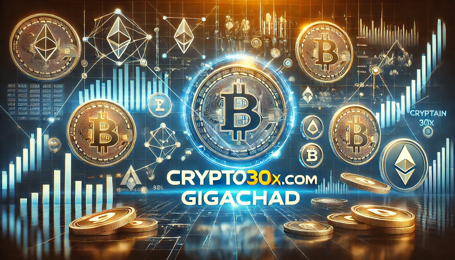 crypto trends with "crypto30x.com gigachad" as the centerpiece.