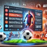 sports streaming platform with a user-friendly interface showing live matches.