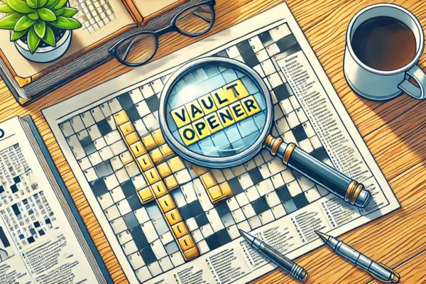 Puzzle piece representing the "vault opener nyt crossword" clue.