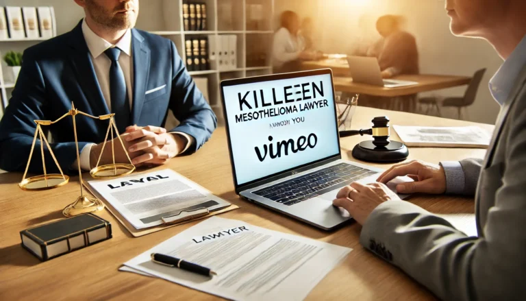 Killeen mesothelioma lawyer providing legal assistance, with Vimeo resources