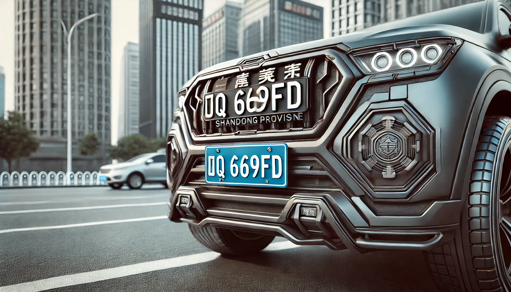 鲁q 669fd vehicle with details and surroundings