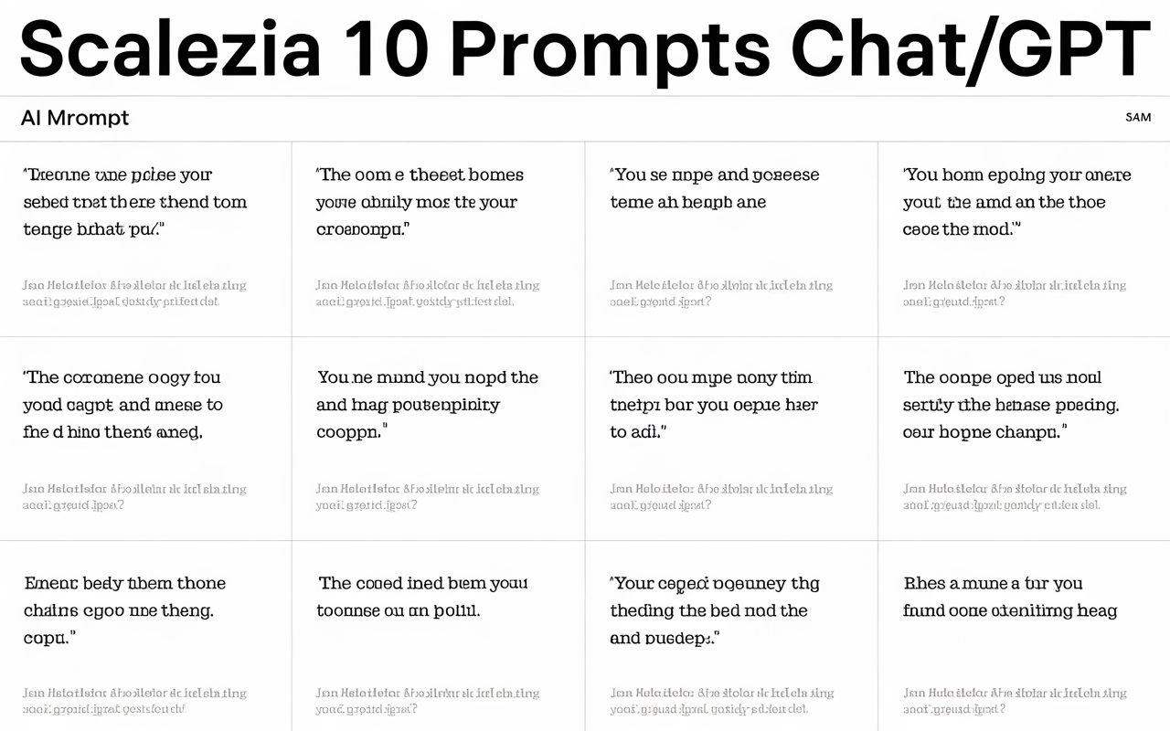 Scalezia 10 Prompts ChatGPT PDF Unlock AI Creativity