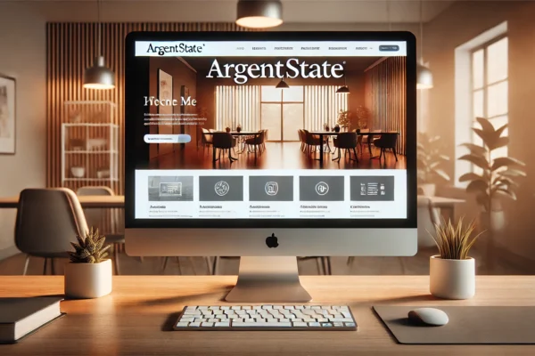 argentstate.com homepage interface showcasing modern design