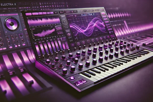 Purple Electra X Skin showcasing vibrant design and enhanced music production